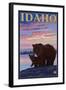 Bear and Cub, Idaho-Lantern Press-Framed Art Print