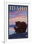 Bear and Cub, Idaho-Lantern Press-Framed Art Print