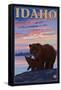 Bear and Cub, Idaho-Lantern Press-Framed Stretched Canvas