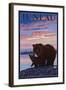 Bear and Cub, Juneau, Alaska-Lantern Press-Framed Art Print