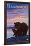 Bear and Cub, West Yellowstone, Montana-Lantern Press-Framed Art Print