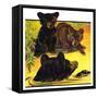 "Bear and Cubs in River,"August 25, 1934-Jack Murray-Framed Stretched Canvas