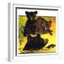 "Bear and Cubs in River,"August 25, 1934-Jack Murray-Framed Giclee Print