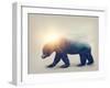 Bear and forest-Elena Schweitzer-Framed Art Print