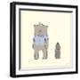 Bear and Penguin Portrait-Reza Farazmand-Framed Art Print