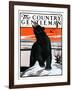 "Bear and Robin Welcome Spring," Country Gentleman Cover, March 14, 1925-Paul Bransom-Framed Giclee Print