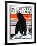 "Bear and Robin Welcome Spring," Country Gentleman Cover, March 14, 1925-Paul Bransom-Framed Giclee Print