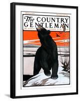 "Bear and Robin Welcome Spring," Country Gentleman Cover, March 14, 1925-Paul Bransom-Framed Giclee Print