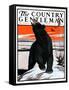 "Bear and Robin Welcome Spring," Country Gentleman Cover, March 14, 1925-Paul Bransom-Framed Stretched Canvas