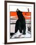 "Bear and Robin Welcome Spring,"March 14, 1925-Paul Bransom-Framed Giclee Print