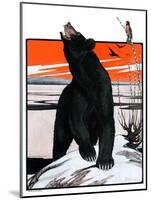 "Bear and Robin Welcome Spring,"March 14, 1925-Paul Bransom-Mounted Giclee Print