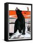 "Bear and Robin Welcome Spring,"March 14, 1925-Paul Bransom-Framed Stretched Canvas