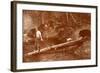 Bear approaches fishermen in the woods-Henry Marriott Paget-Framed Giclee Print