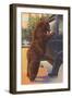 Bear at Car Window-null-Framed Art Print