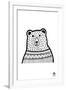 Bear B/W-Jane Foster-Framed Art Print