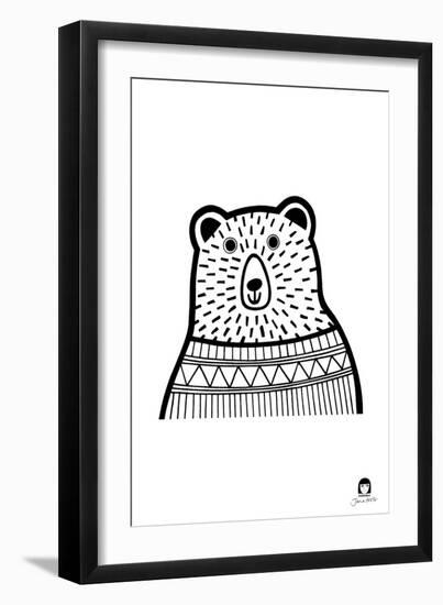 Bear B/W-Jane Foster-Framed Art Print