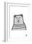 Bear B/W-Jane Foster-Framed Art Print