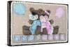 Bear Boy Girl Gender Reveal-null-Stretched Canvas