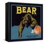 Bear Brand - Ontario, California - Citrus Crate Label-Lantern Press-Framed Stretched Canvas