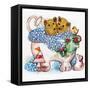 Bear Bubble Bath-sylvia pimental-Framed Stretched Canvas