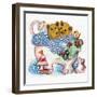 Bear Bubble Bath-sylvia pimental-Framed Art Print