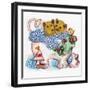 Bear Bubble Bath-sylvia pimental-Framed Art Print