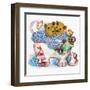 Bear Bubble Bath-sylvia pimental-Framed Art Print