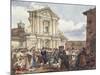 Bear Dance at Holy Mary of Staircase in Rome-Achille Pinelli-Mounted Giclee Print