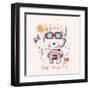 Bear Diver /Hand Drawn Vector Illustration/Can Be Used for Kid's or Baby's Shirt Design/Fashion Pri-Eteri Davinski-Framed Art Print