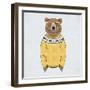 Bear Dressed up in Pullover-Olga_Angelloz-Framed Art Print