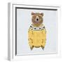 Bear Dressed up in Pullover-Olga_Angelloz-Framed Art Print