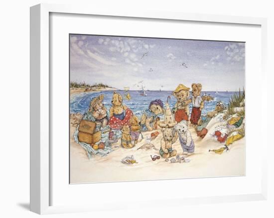 Bear Feats in the Sand-Susan Anderson-Framed Art Print