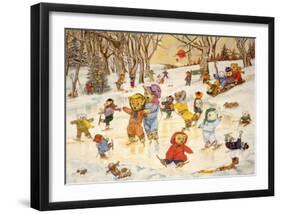 Bear Feats on Ice-Susan Anderson-Framed Art Print