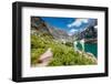 Bear Grass Flowers Above Lake Ellen Wilson in Glacier NP, Montana-James White-Framed Photographic Print