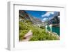 Bear Grass Flowers Above Lake Ellen Wilson in Glacier NP, Montana-James White-Framed Photographic Print