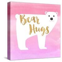 Bear Hugs Pink-Evangeline Taylor-Stretched Canvas