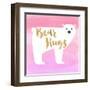 Bear Hugs Pink-Evangeline Taylor-Framed Art Print