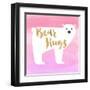 Bear Hugs Pink-Evangeline Taylor-Framed Art Print