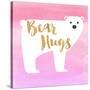 Bear Hugs Pink-Evangeline Taylor-Stretched Canvas