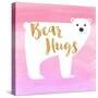 Bear Hugs Pink-Evangeline Taylor-Stretched Canvas