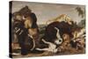 Bear Hunt Or, Battle Between Dogs and Bears-Paul De Vos-Stretched Canvas