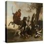 Bear Hunt-Paulus Potter-Stretched Canvas