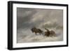 Bear Hunters in the Blizzard-Nikolai Yegorovich Sverchkov-Framed Giclee Print