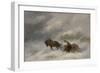 Bear Hunters in the Blizzard-Nikolai Yegorovich Sverchkov-Framed Giclee Print