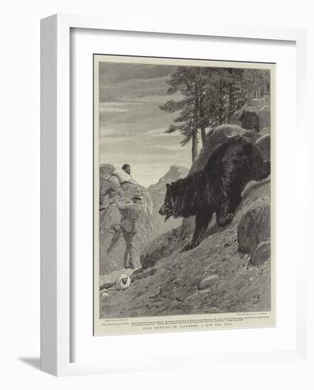 Bear Hunting in Cashmere, a Run for Life-John Charlton-Framed Giclee Print