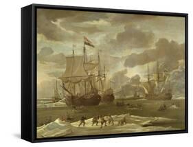 Bear Hunting in the Arctic-Abraham Storck-Framed Stretched Canvas