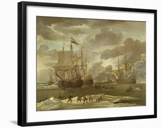 Bear Hunting in the Arctic-Abraham Storck-Framed Giclee Print