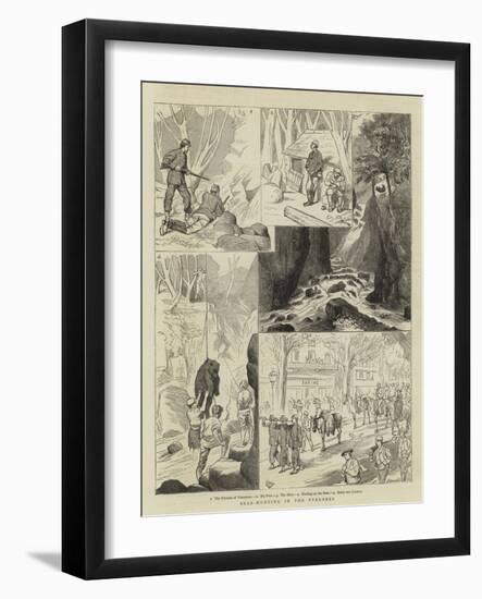 Bear-Hunting in the Pyrenees-Alfred Chantrey Corbould-Framed Giclee Print