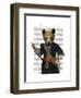 Bear in Blue Robes-Fab Funky-Framed Art Print