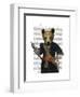 Bear in Blue Robes-Fab Funky-Framed Art Print